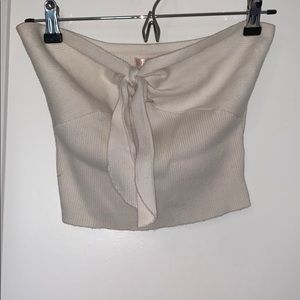 White tie tube top